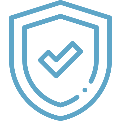 Electrical safety shield symbol representing protection and security.