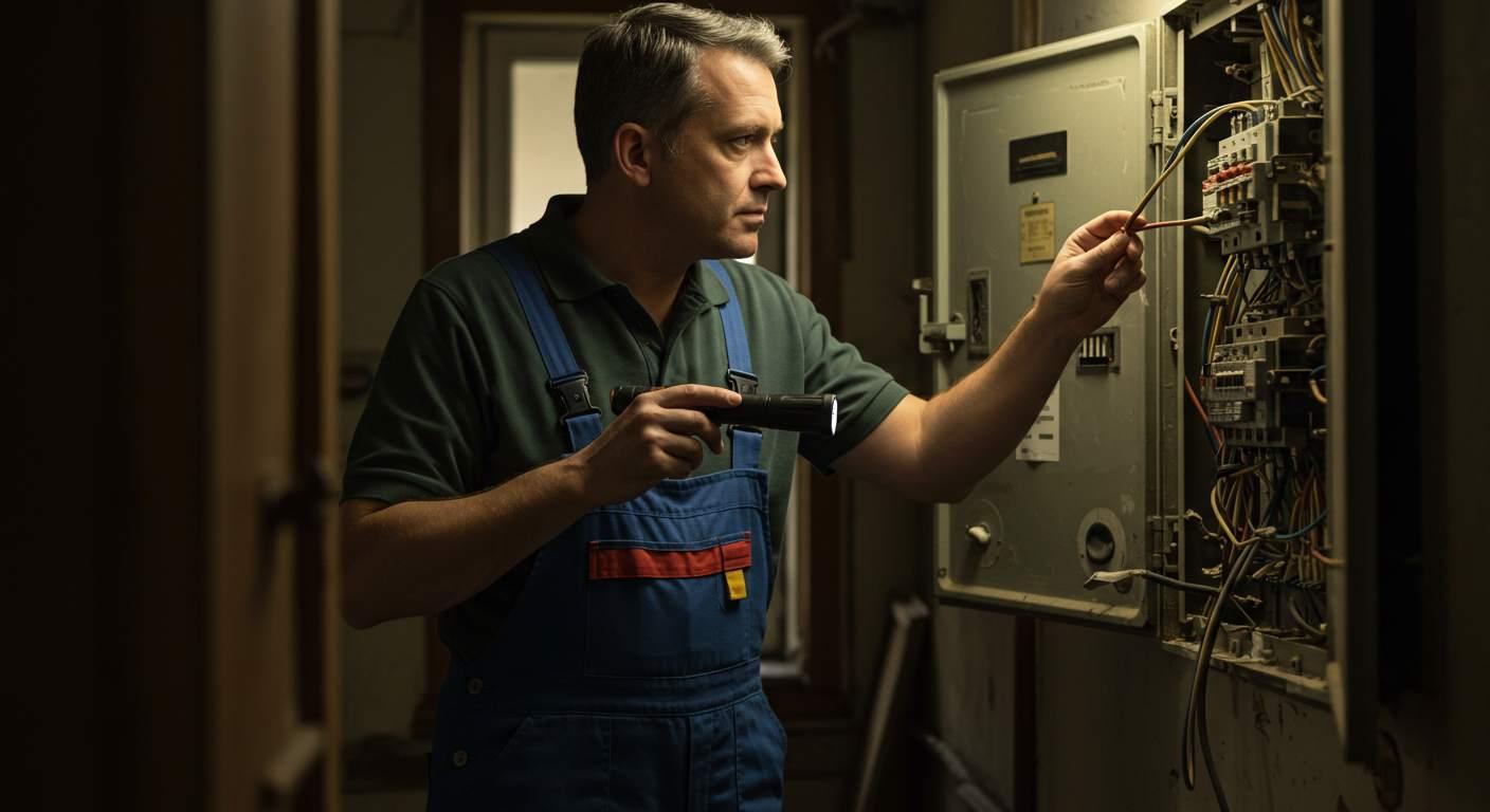 damaged electrical outlet with scorch marks