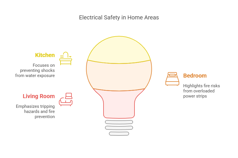 Electrical Safety in Different Areas of the Home